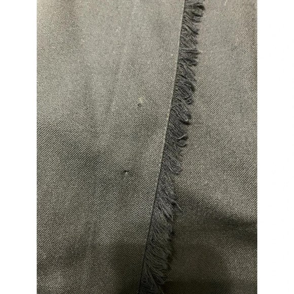 Talbots Wrap Skirt Size 6 100% Wool Navy Pleated Fringe Preppy Academia - Picture 6 of 9